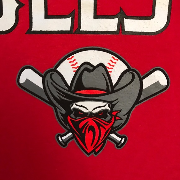 UNLV Rebels T-Shirt Baseball Bandit Logo Red - Picture 3 of 9